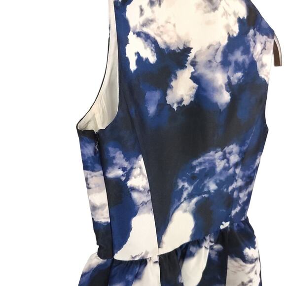 Kate Spade Joss Cloud Print Dress Blue Dusk Sheath Mini Dress - Picture 8 of 16